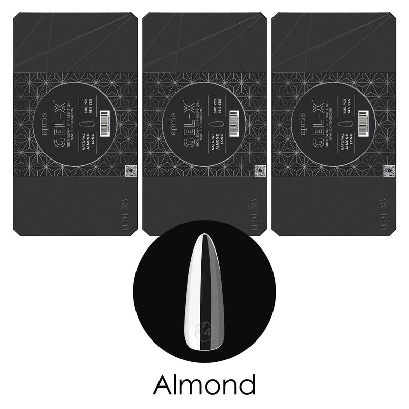 APRES - Gel - X - Natural Almond (PCS) - DTK Nail Supply