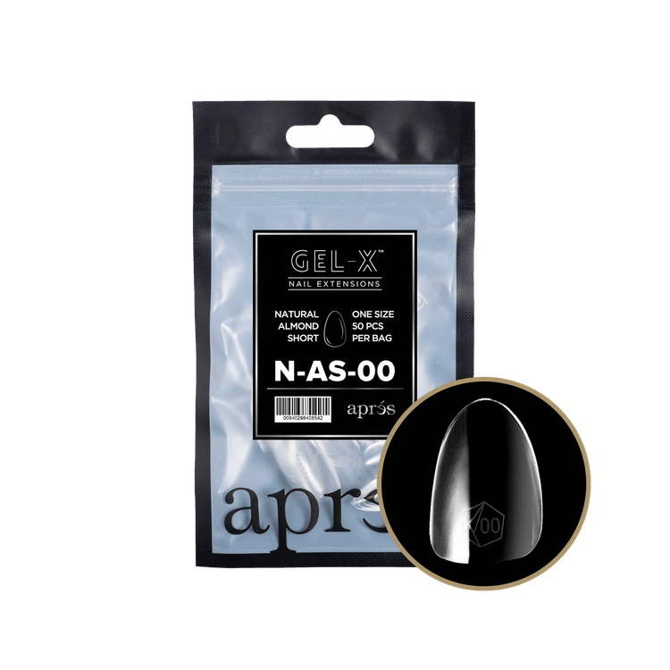 APRES - Gel - X Natural Almond Short 00 Refill Bag - DTK Nail Supply