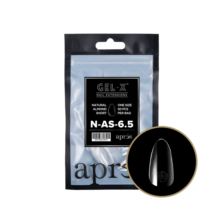 APRES - Gel - X Natural Almond Short 6.5 Refill Bag - DTK Nail Supply