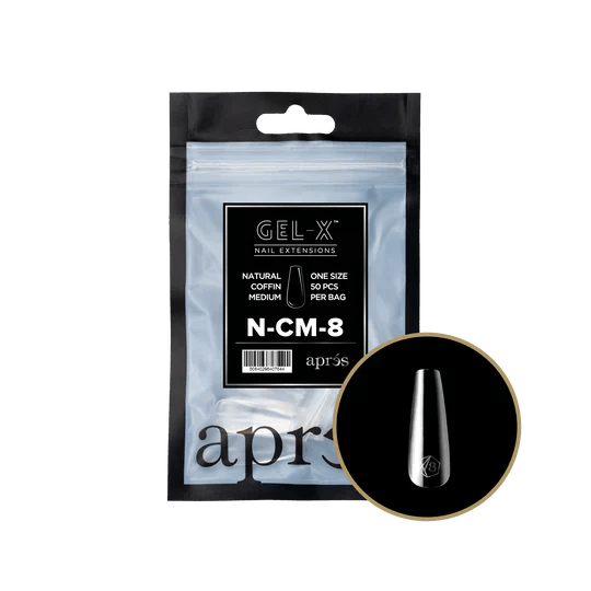 APRES - Gel - X Natural Coffin Medium Refill Bag - DTK Nail Supply