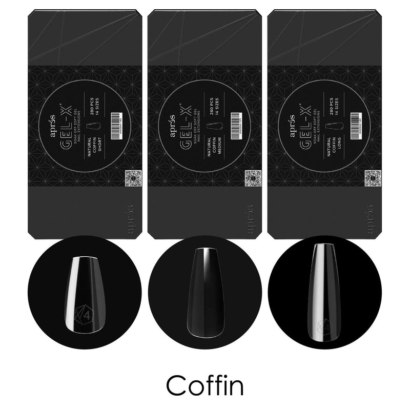 APRES - Gel - X - Natural Coffin (PCS) - DTK Nail Supply