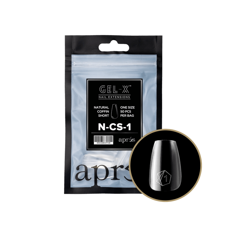 APRES - Gel - X Natural Coffin Short Refill Bag - DTK Nail Supply
