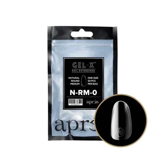 APRES - Gel - X Natural Round Medium Refill Bag - DTK Nail Supply