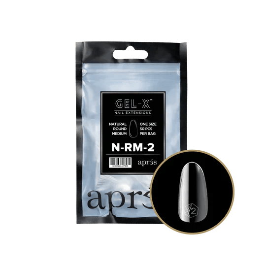 APRES - Gel - X Natural Round Medium Refill Bag - DTK Nail Supply