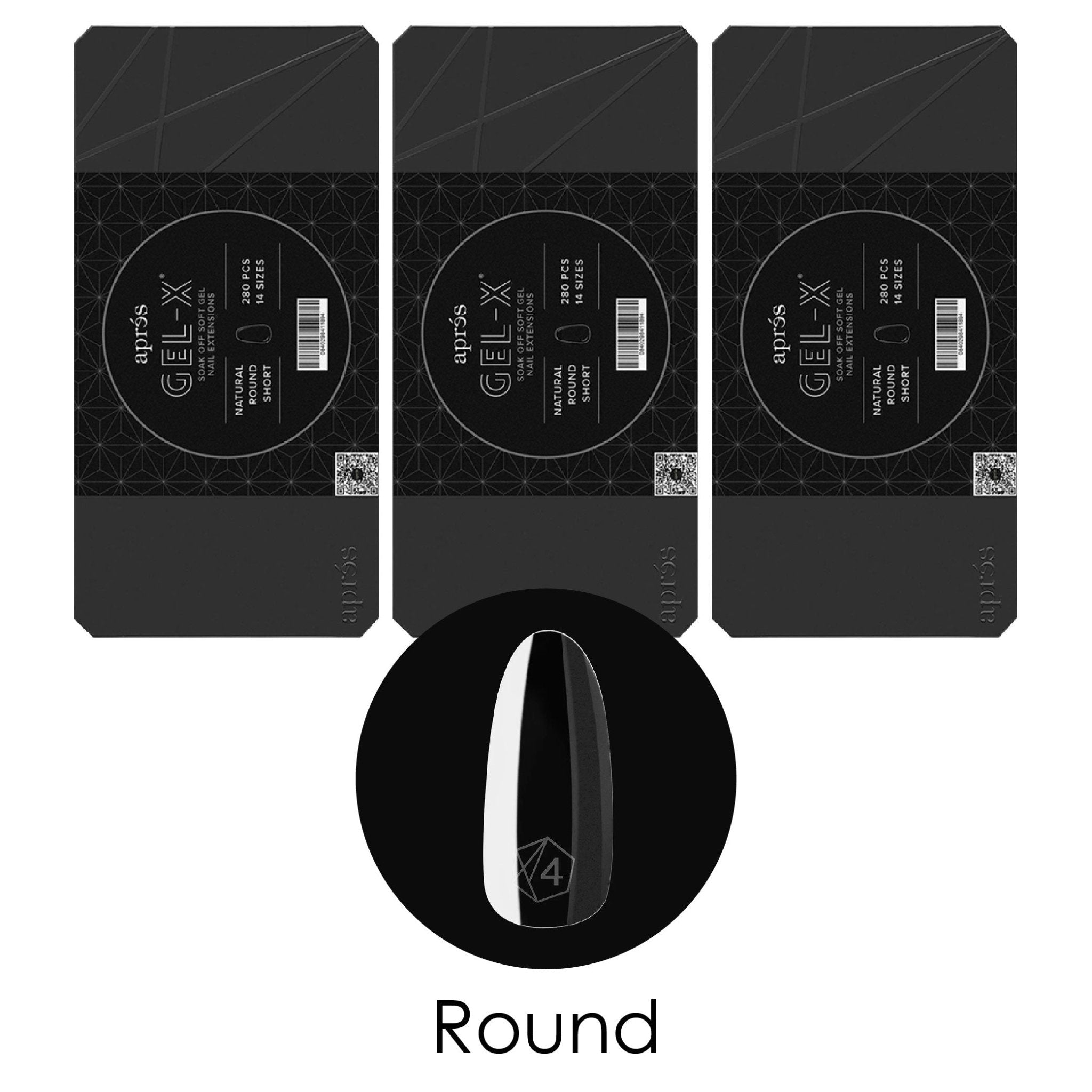 APRES - Gel - X - Natural Round (PCS) - DTK Nail Supply