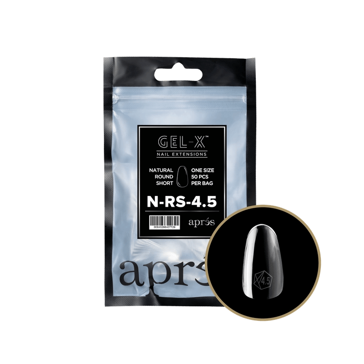 APRES - Gel - X Natural Round Short 4.5 Refill Bag - DTK Nail Supply