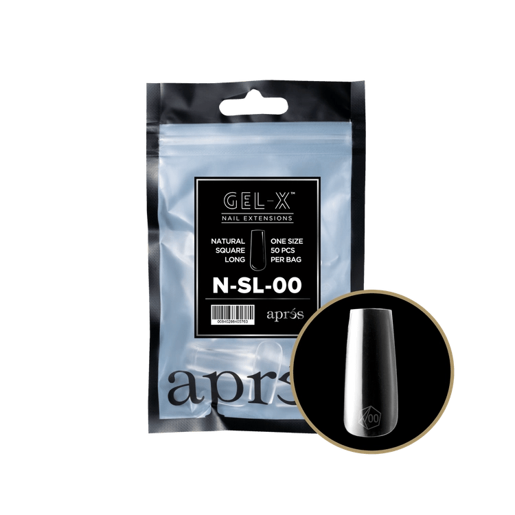 APRES - Gel - X Natural Square Long 00 Refill Bag - DTK Nail Supply