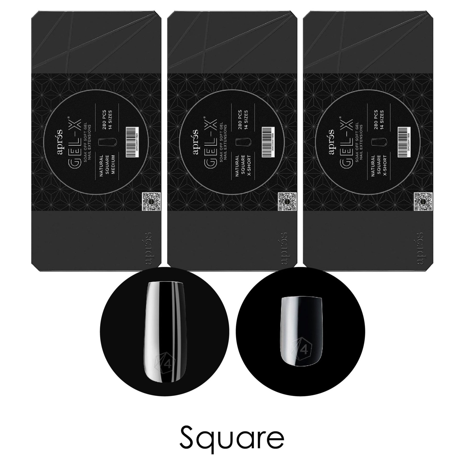 APRES - Gel - X - Natural Square (PCS) - DTK Nail Supply