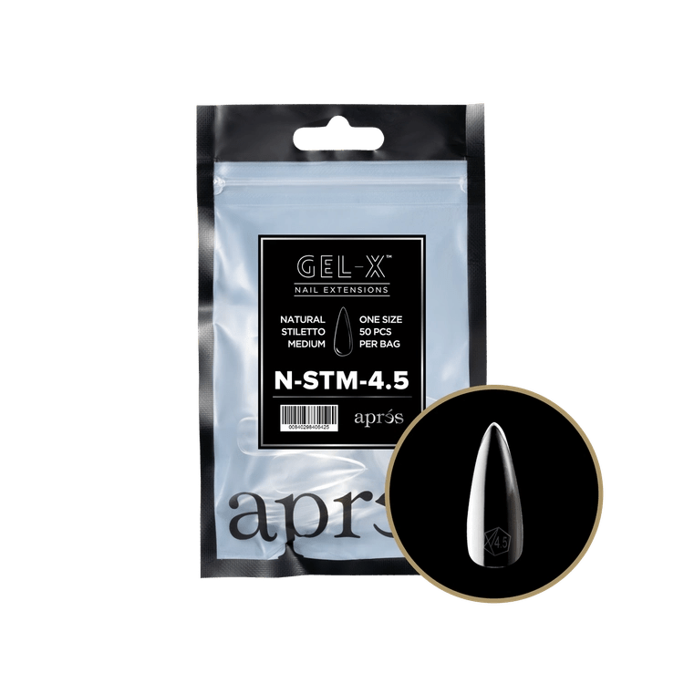 APRES - Gel - X Natural Stiletto Medium 4.5 Refill Bag - DTK Nail Supply