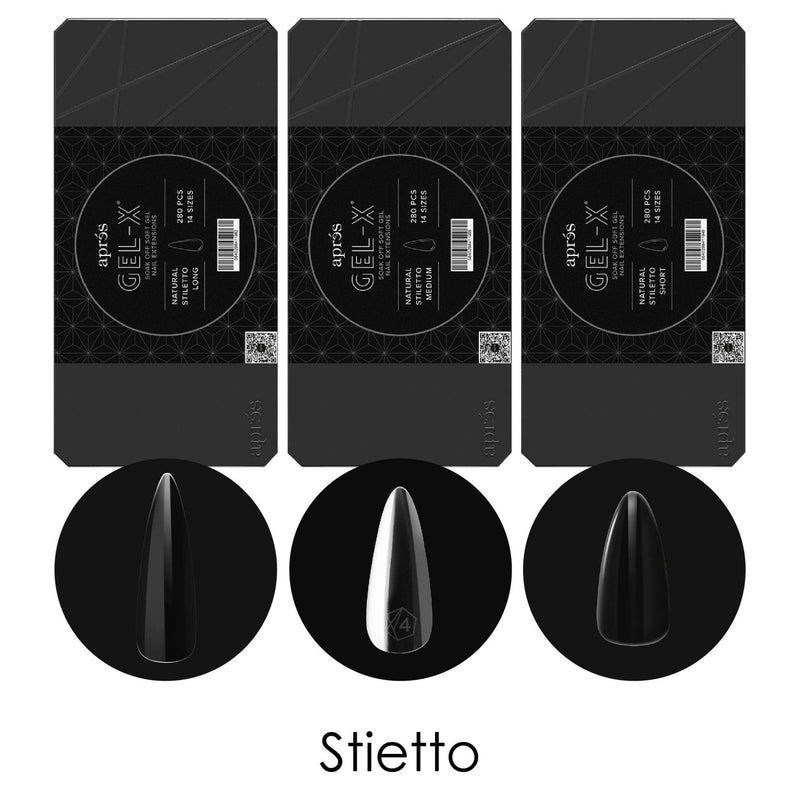 APRES - Gel - X - Natural Stiletto (PCS) - DTK Nail Supply