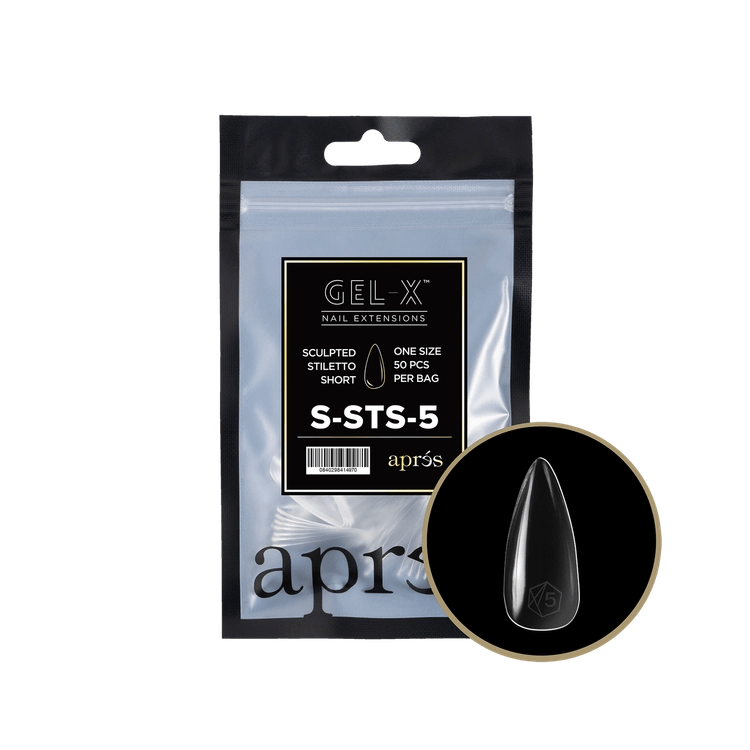 APRES - Gel - X Natural Stiletto Short 5 Refill Bag - DTK Nail Supply
