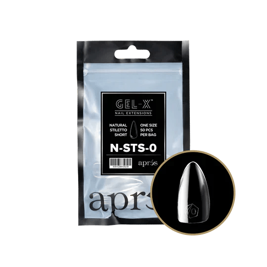APRES - Gel - X Natural Stiletto Short Refill Bag - DTK Nail Supply