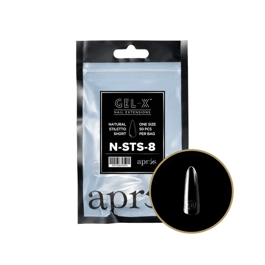 APRES - Gel - X Natural Stiletto Short Refill Bag - DTK Nail Supply