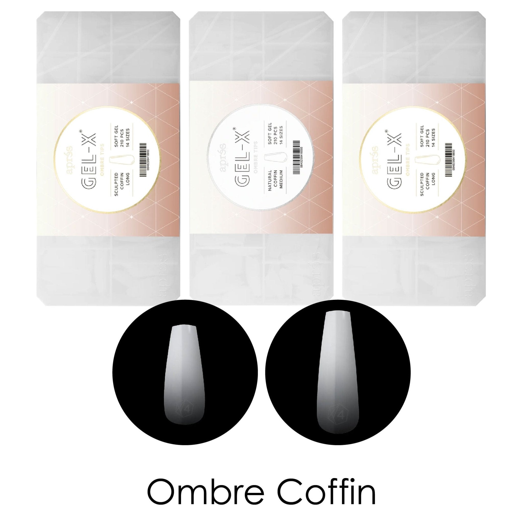 Apres Gel - X Ombre Tips - Coffin - DTK Nail Supply