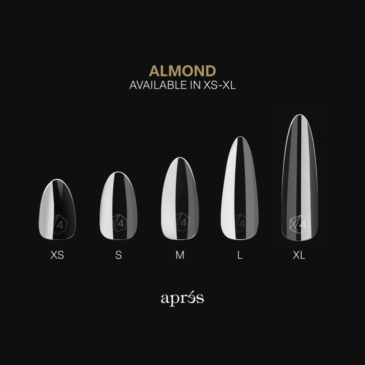 APRES - Gel-X™ Sculpted Almond Long Box of Tips (600 Pcs) - DTK Nail Supply