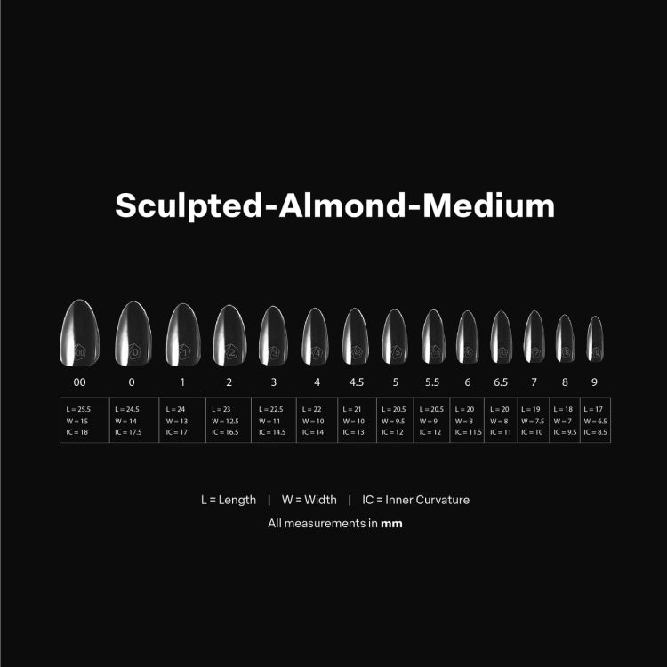 APRES - Gel-X™ Sculpted Almond Medium Box of Tips (600 Pcs) - DTK Nail Supply