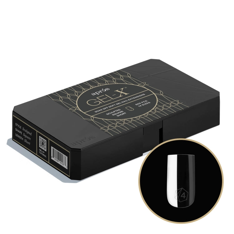 APRES - Gel-X™ Sculpted Square Short Box of Tips (600 Pcs) - DTK Nail Supply