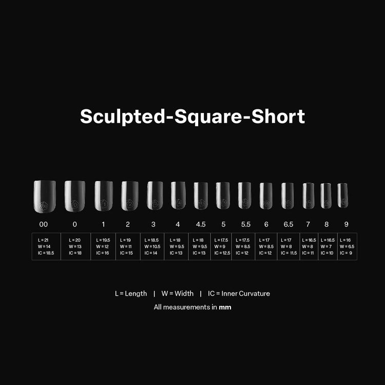 APRES - Gel-X™ Sculpted Square Short Box of Tips (600 Pcs) - DTK Nail Supply