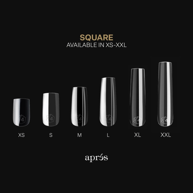 APRES - Gel-X™ Sculpted Square Short Box of Tips (600 Pcs) - DTK Nail Supply