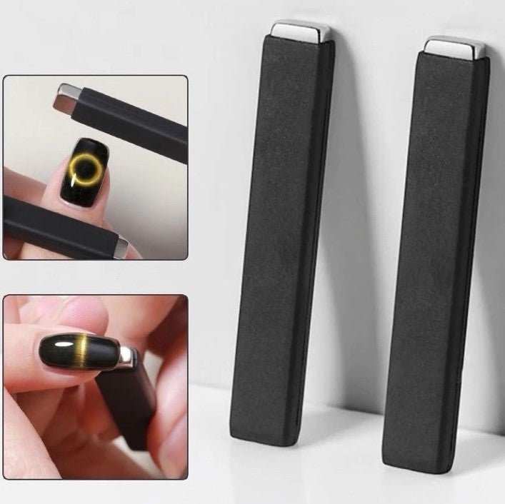 Black Rubber Coated Bar Magnet - DTK Nail Supply