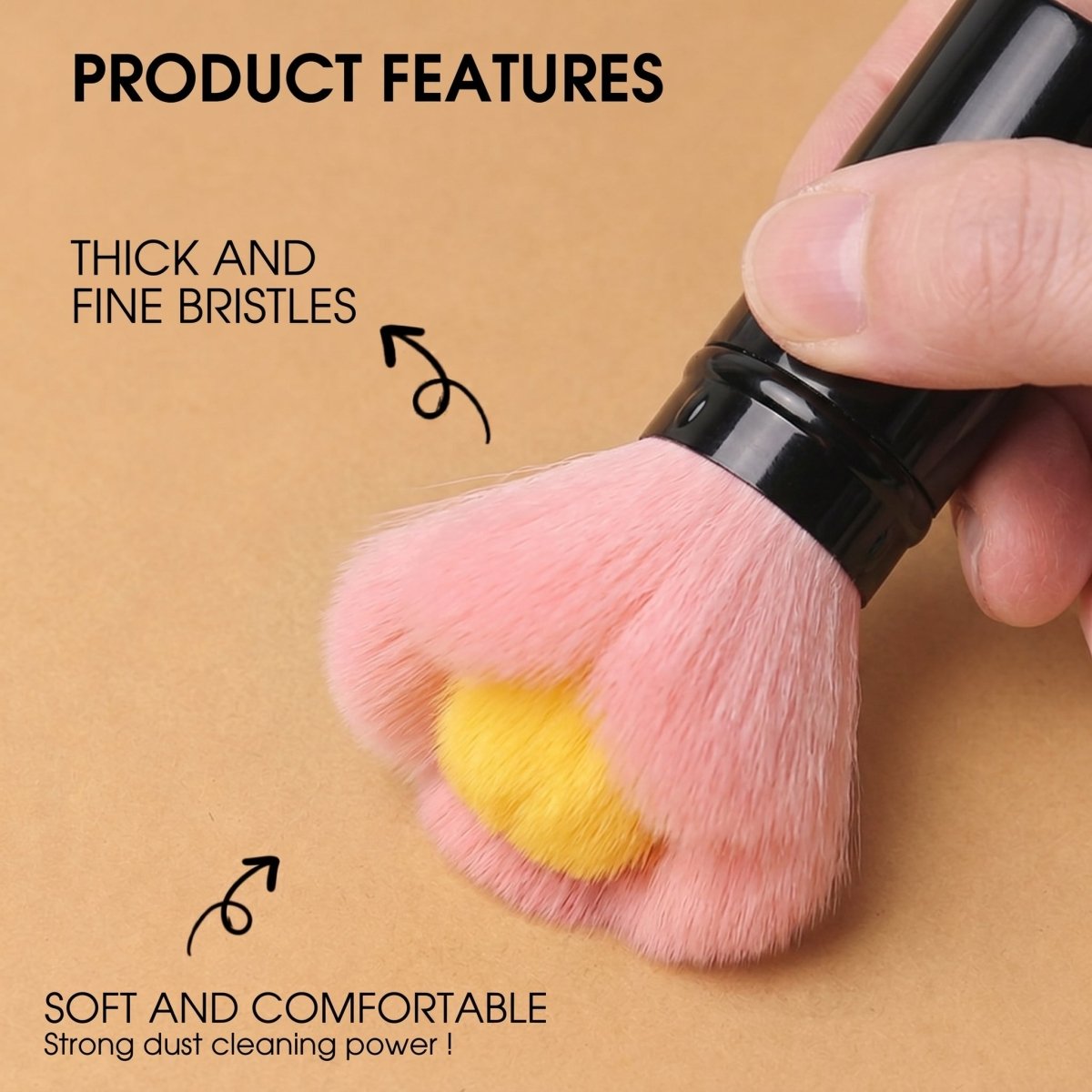 Blossom Dust Brush - Pink - DTK Nail Supply