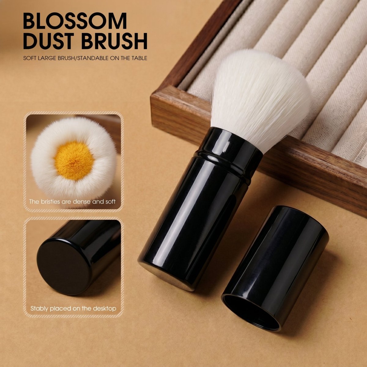 Blossom Dust Brush - White - DTK Nail Supply