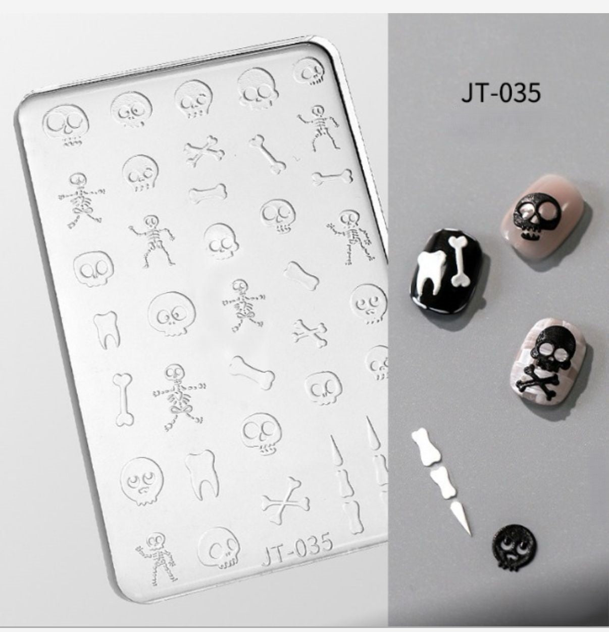 BUNDLE & SAVE: 7 Silicone Nail Mold JT + 2 Plaster Gel + FREE 1 Tweezer - DTK Nail Supply