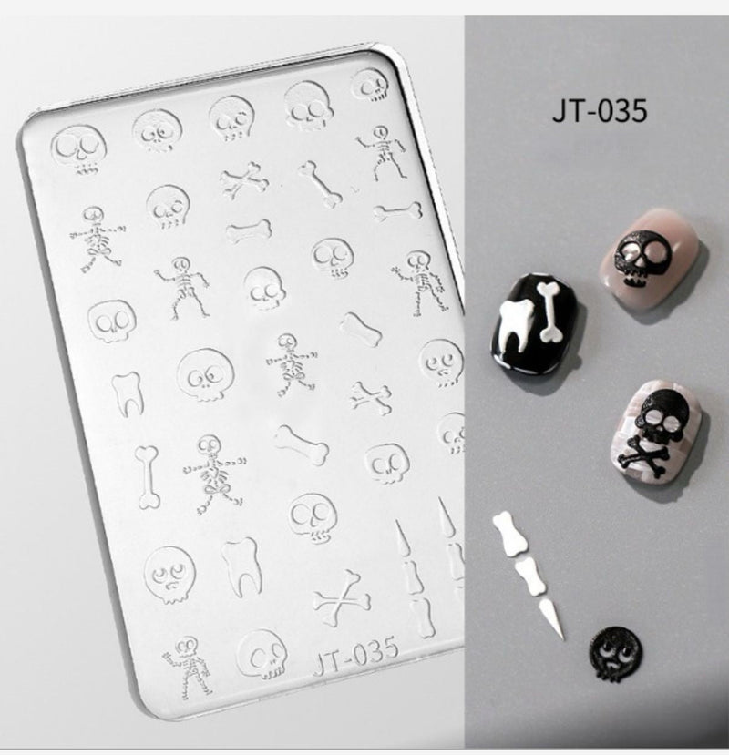 BUNDLE & SAVE: 7 Silicone Nail Mold JT + 2 Plaster Gel + FREE 1 Tweezer - DTK Nail Supply