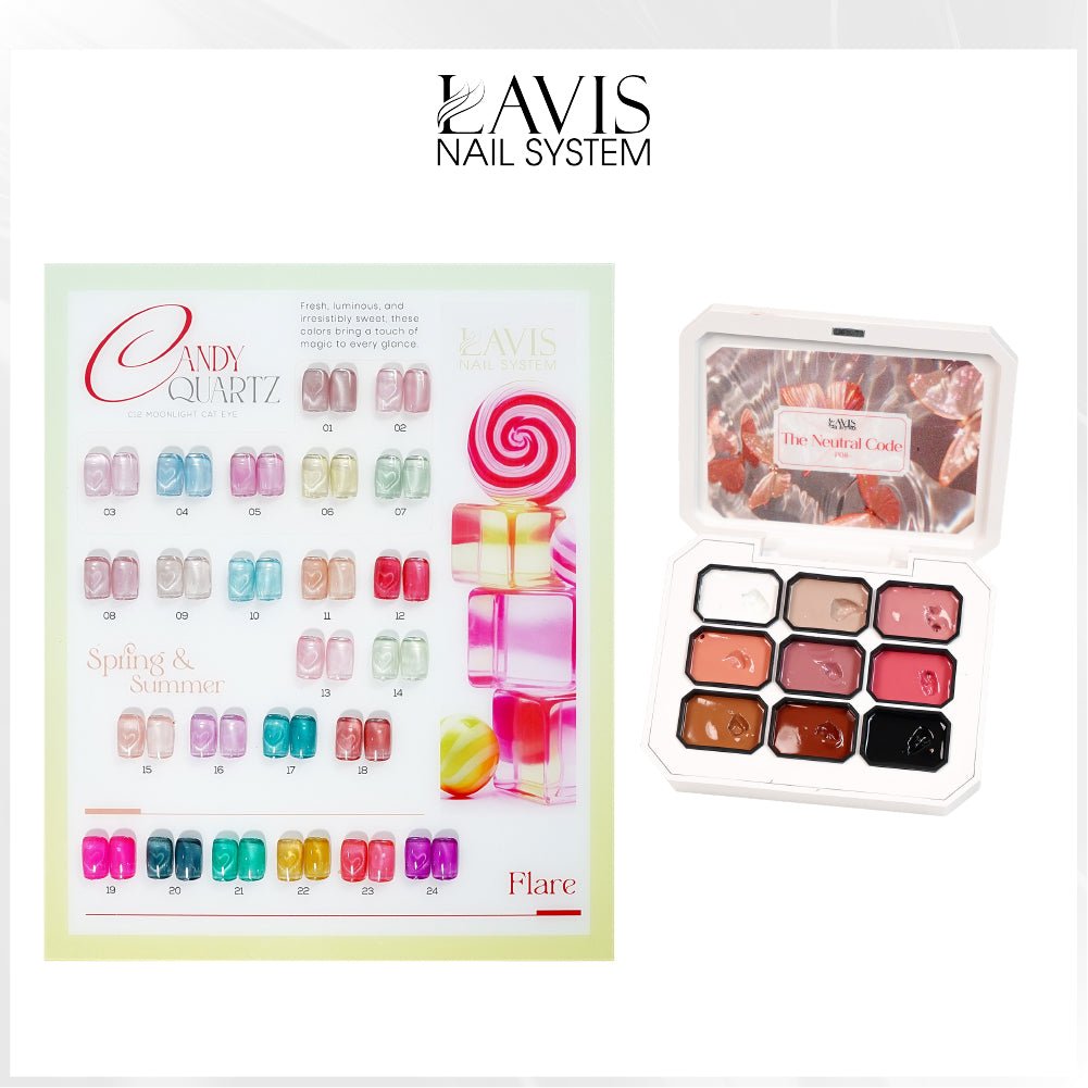 BUNDLE & SAVE: Buy LAVIS Candy Quartz Cat Eye Collection C12, FREE 1 Pat Gel 08 - DTK Nail Supply