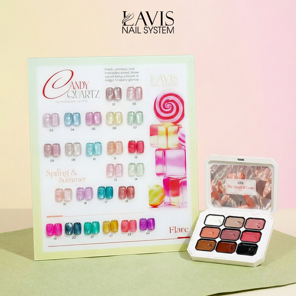 BUNDLE & SAVE: Buy LAVIS Candy Quartz Cat Eye Collection C12, FREE 1 Pat Gel 08 - DTK Nail Supply