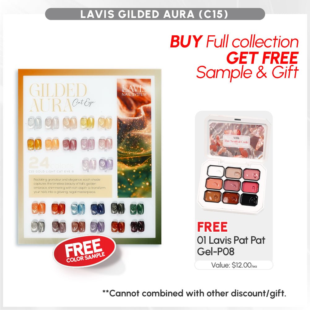 BUNDLE & SAVE: LAVIS Gilded Aura Cat Eye Collection C15 - DTK Nail Supply