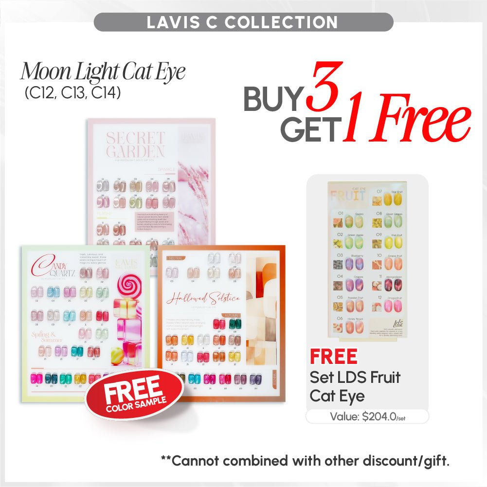 BUNDLE & SAVE: LAVIS Moon Light Cat Eye Collections: C12, C13, C14 - DTK Nail Supply