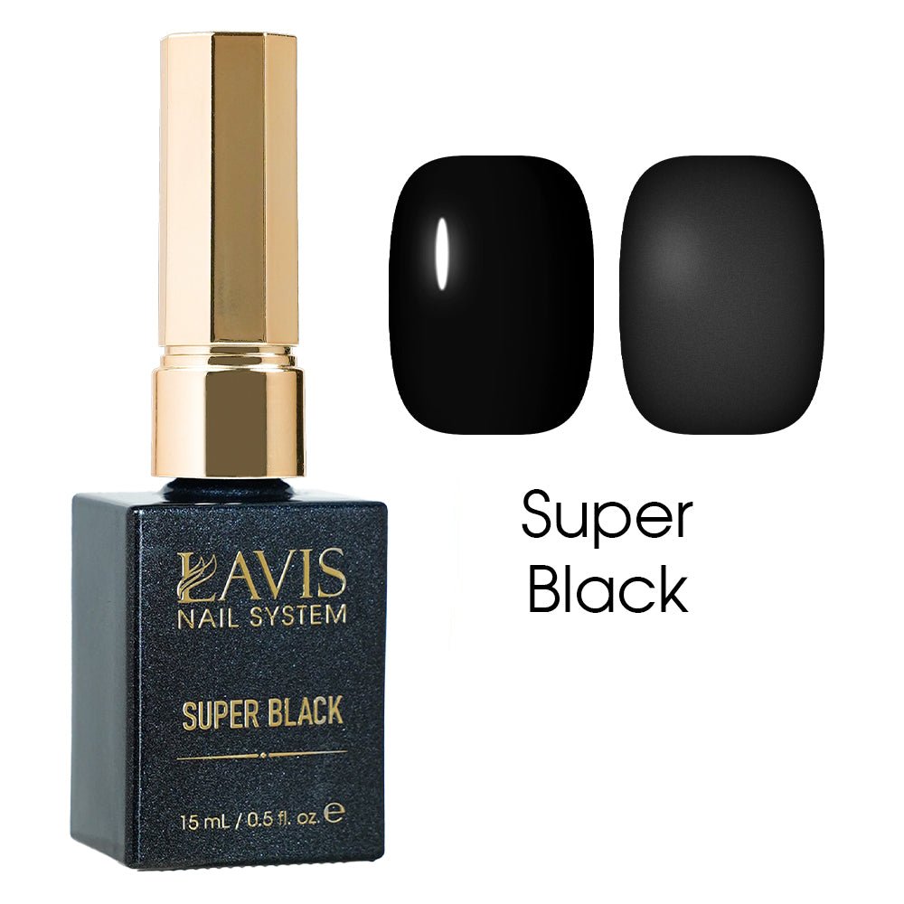 Lavis Super Black & White Combo 0.5oz — French Tip + Color Art Pair
