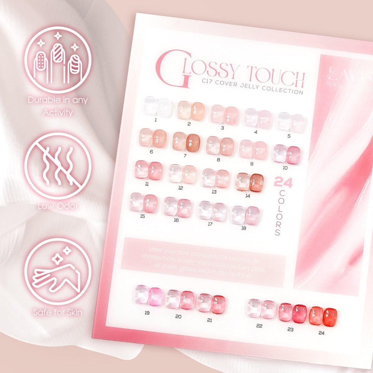 Buy Lavis C17 Glossy Touch Collection, Free 2 Lavis Pat Pat Gel - DTK Nail Supply