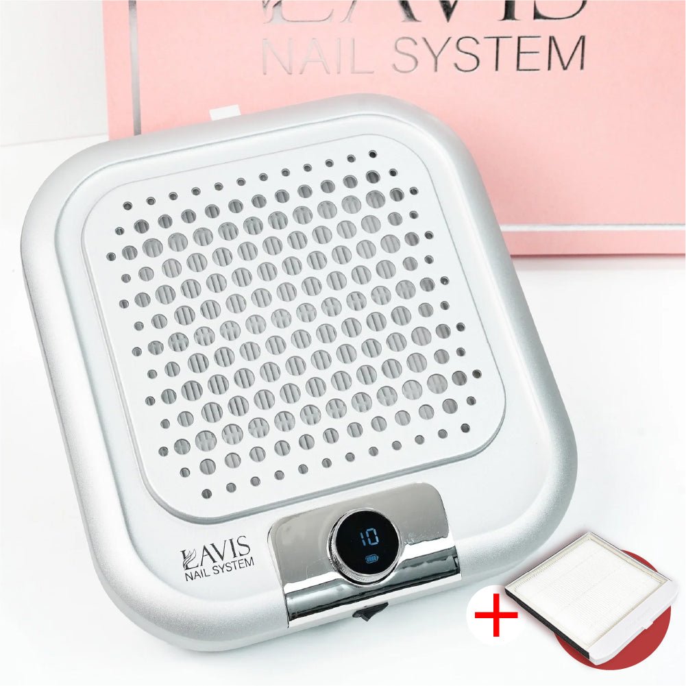 Buy LAVIS Nail Dust Collector FREE 1 Filter - Salon Plug-in with Washable Filter - DTK Nail Supply