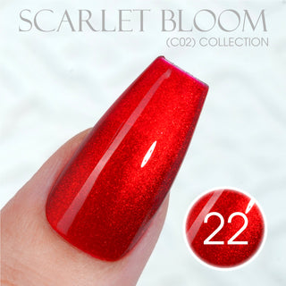 LAVIS C02 - Set 24 Colors - Gel Polish 0.5 oz - Scarlet Bloom Collection