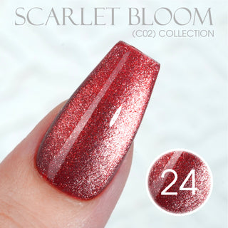 LAVIS C02 - Set 24 Colors - Gel Polish 0.5 oz - Scarlet Bloom Collection