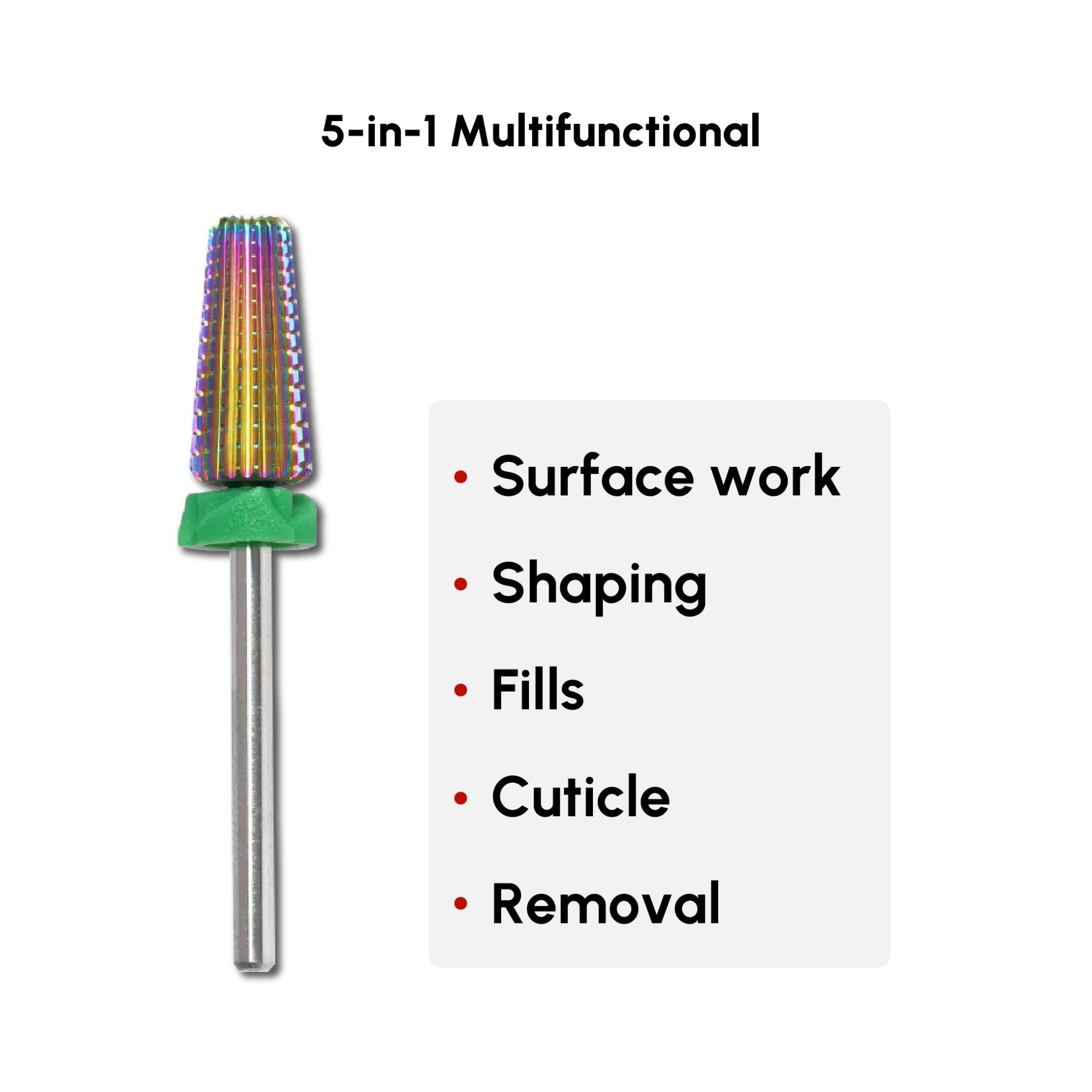 Carbide 5in1 Drill Bit Multicolor - DTK Nail Supply