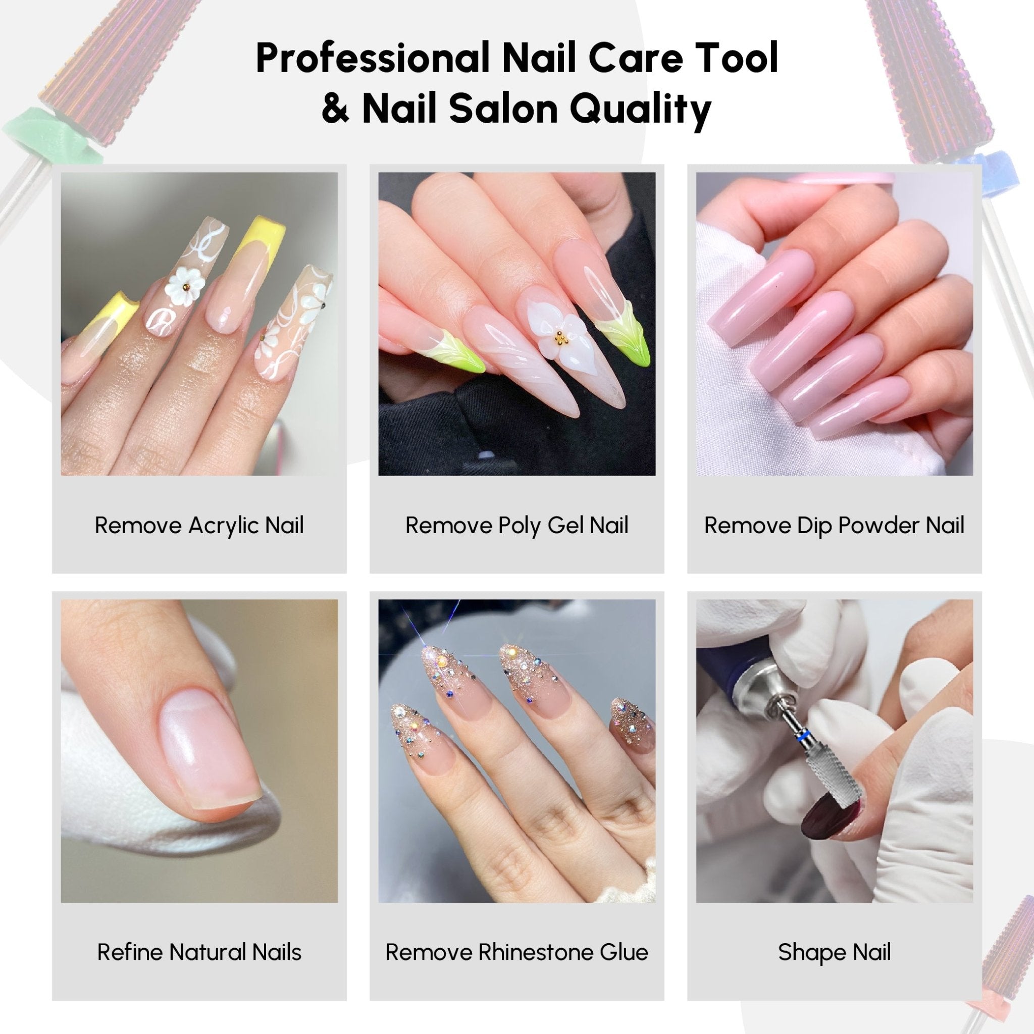 Carbide 5in1 Drill Bit Purple - DTK Nail Supply