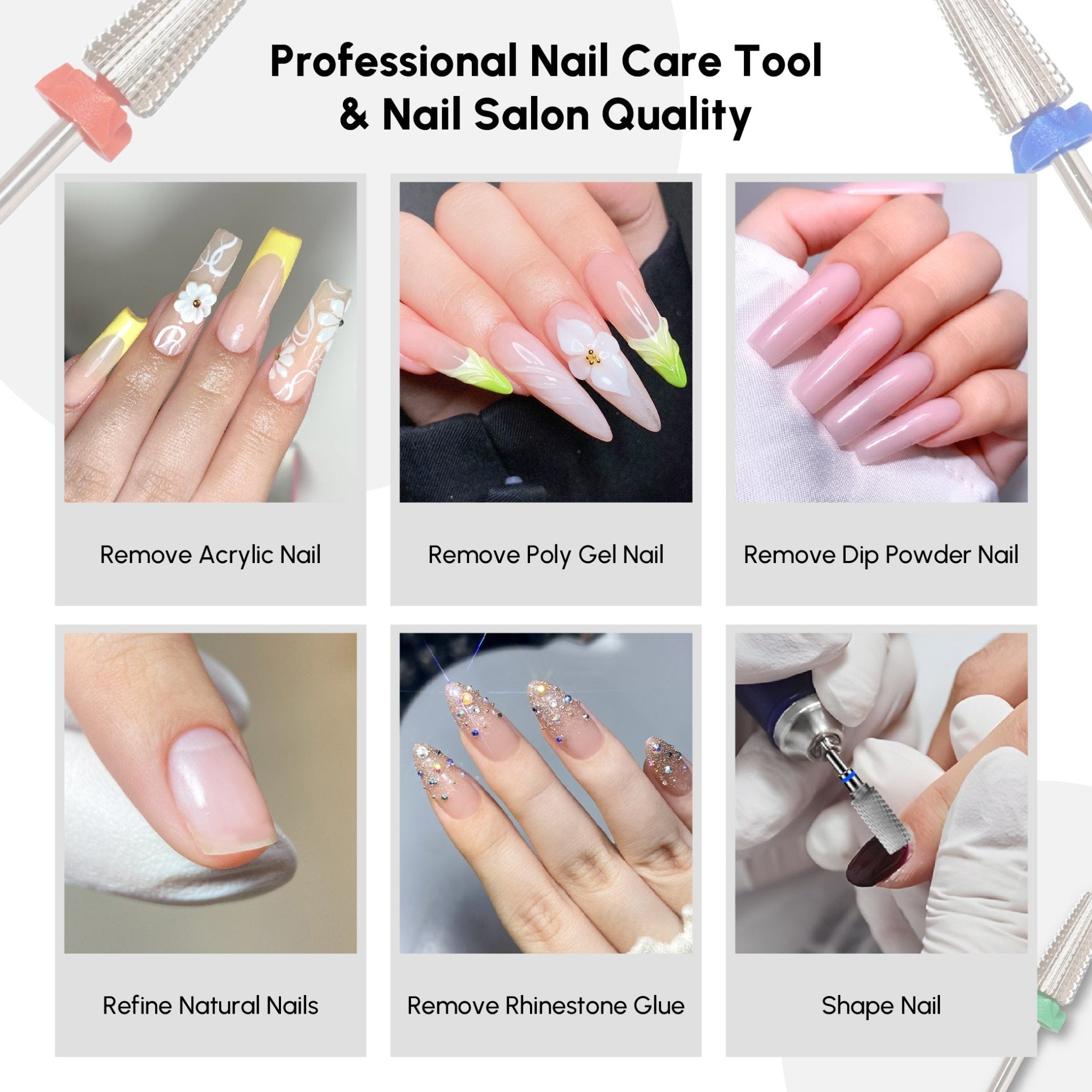 Carbide 5in1 Drill Bit Silver - DTK Nail Supply