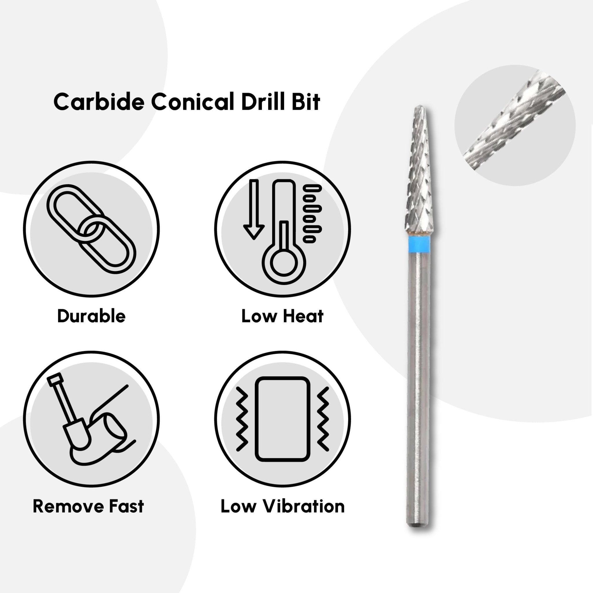 Carbide Conical Drill Bit - DTK Nail Supply