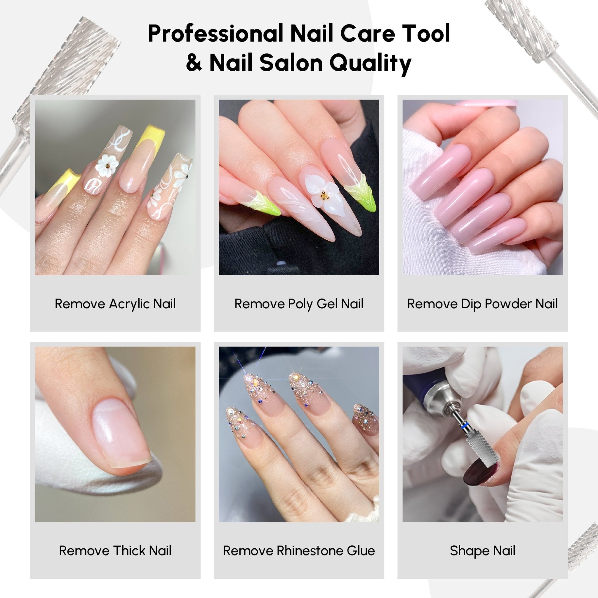 Carbide Small Barrel Flat Top Drill Bit - DTK Nail Supply