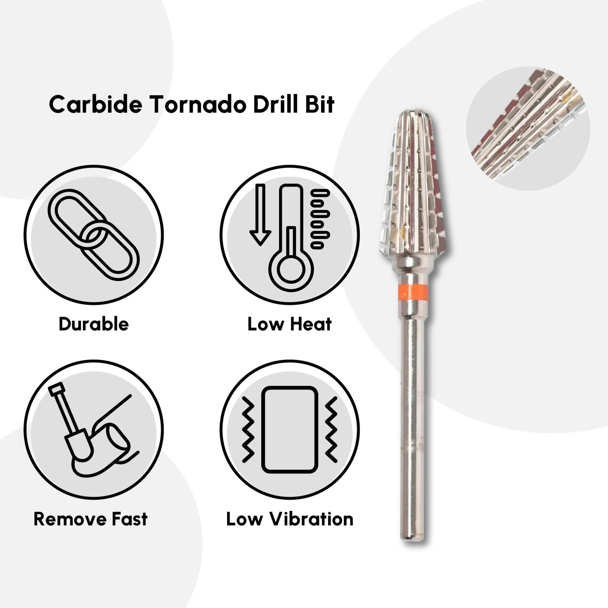 Carbide Tornado Drill Bit - DTK Nail Supply