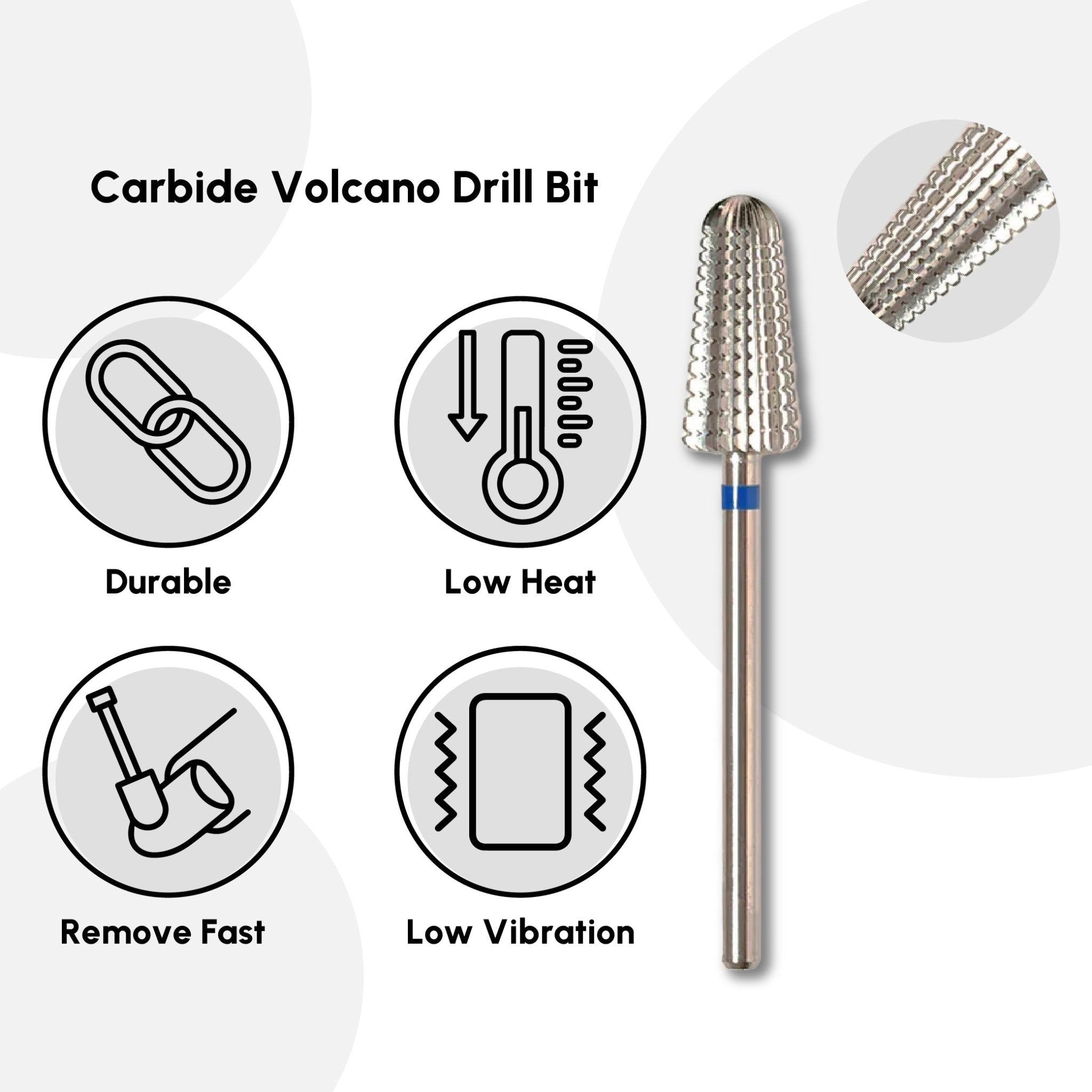 Carbide Volcano Drill Bit - DTK Nail Supply