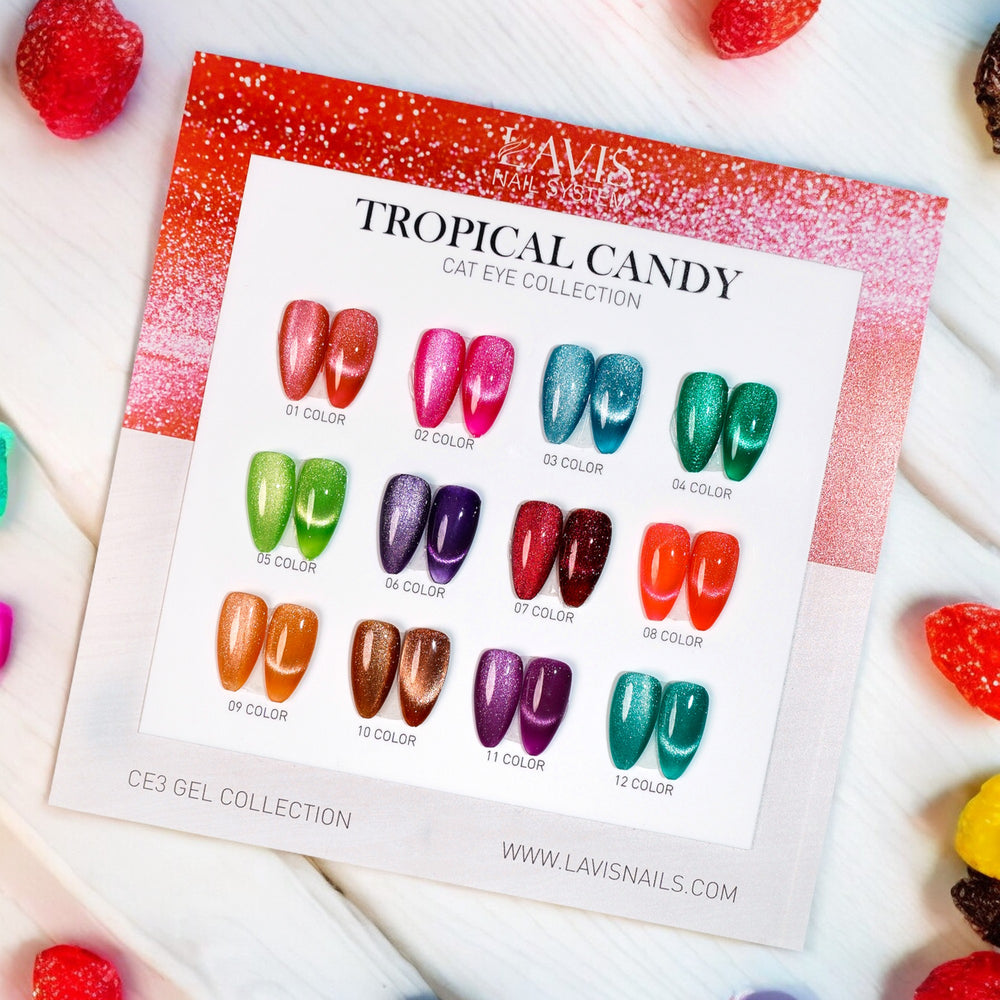 (Sample) LAVIS Cat Eyes CE3 - Gel Polish 0.5 oz - Tropical Candy Collection