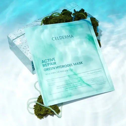 Celderma Active Repair Green Hydrogel Mask 30g Anti - Aging - DTK Nail Supply