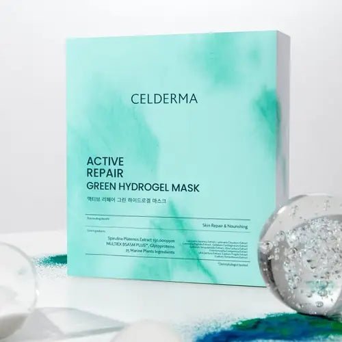 Celderma Active Repair Green Hydrogel Mask 30g Anti - Aging - DTK Nail Supply
