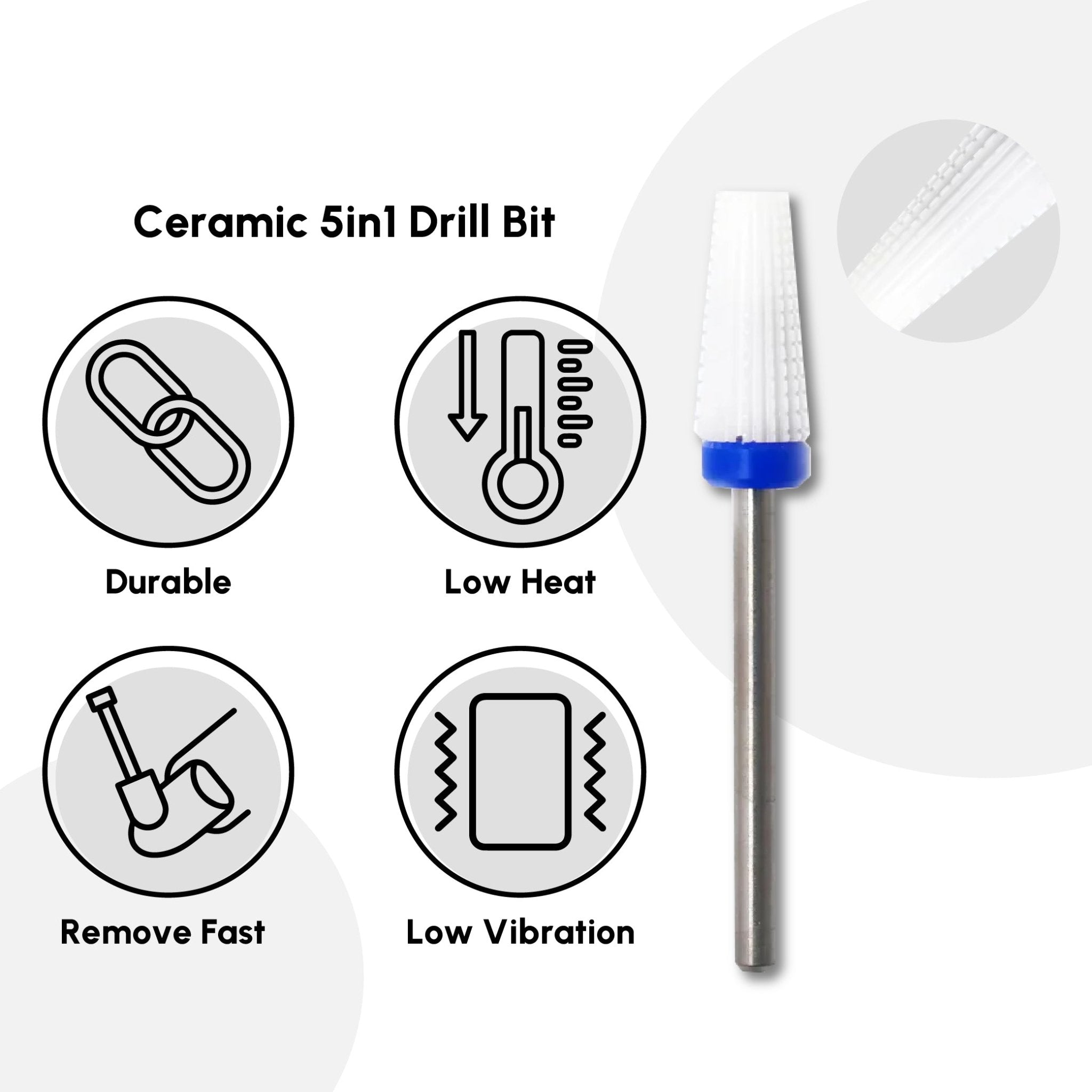 Ceramic 5in1 Drill Bit - DTK Nail Supply