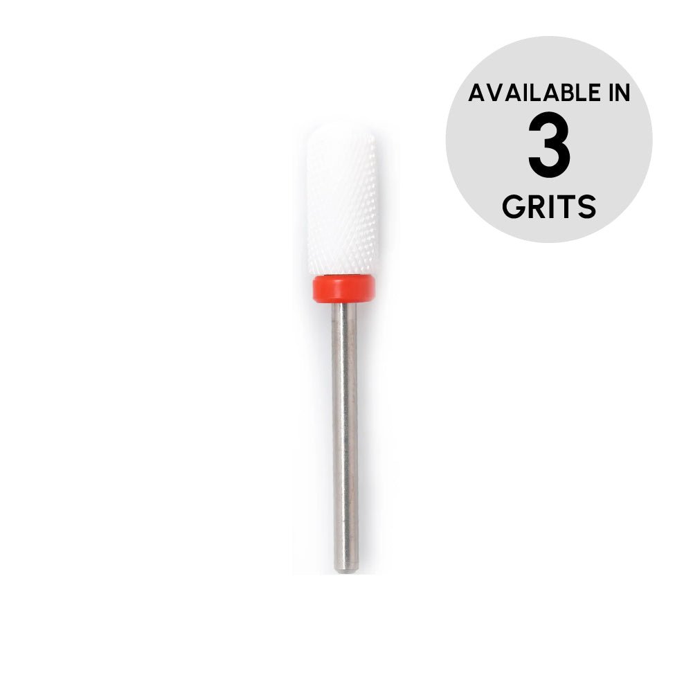 Ceramic Large Barrel Smooth Top Safety Bit - DTK Nail Supply
