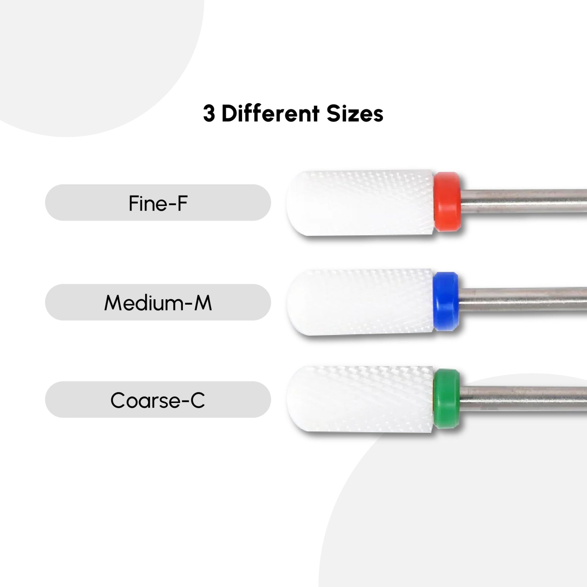 Ceramic Large Barrel Smooth Top Safety Bit - DTK Nail Supply